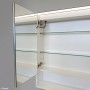 Fie LED Mirror Cabinet with Matte Black Side Panels 900
